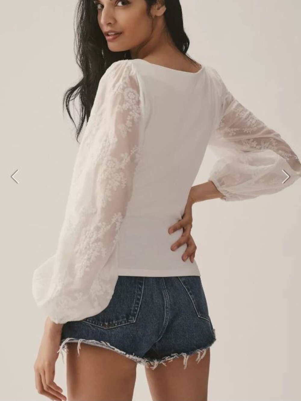 Anthropologie x Sunday in Brooklyn Blouse Lace Sleeves